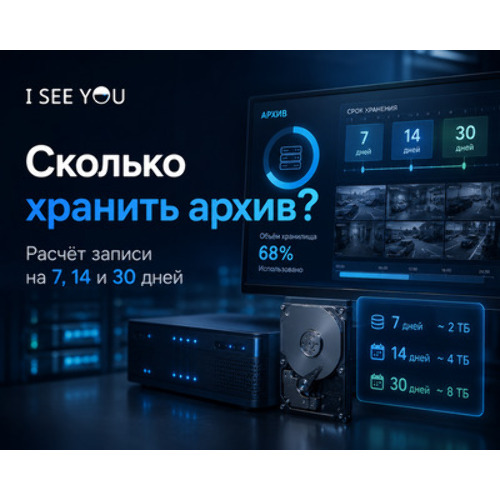 Как рассчитать архив видеонаблюдения на 7, 14 и 30 дней
