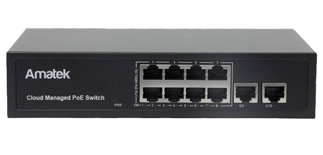 Коммутатор Amatek AN-SW10P8: восемь PoE-портов и два uplink-порта