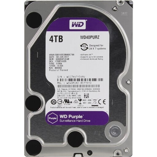 Жесткий диск HDD 4 Тб  Western Digital Purple WD40PURZ