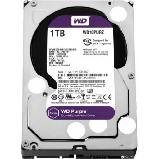 WD Purple WD10PURZ жесткий диск 1 Тб