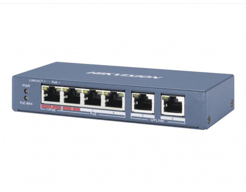 Hikvision DS 3E0106HP E M PoE-коммутатор