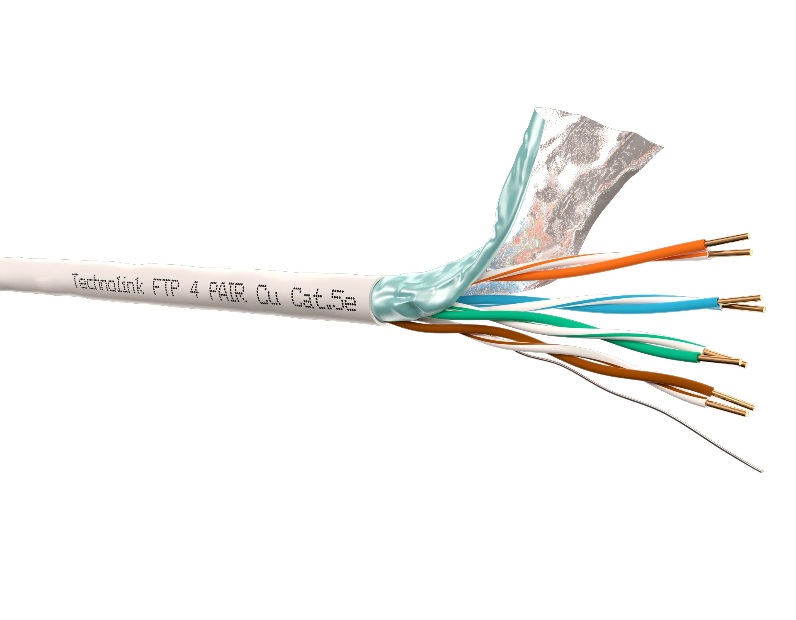 Кабель Technolink FTP4 cat.5е, одножильный / экранированный / 305м / Cu