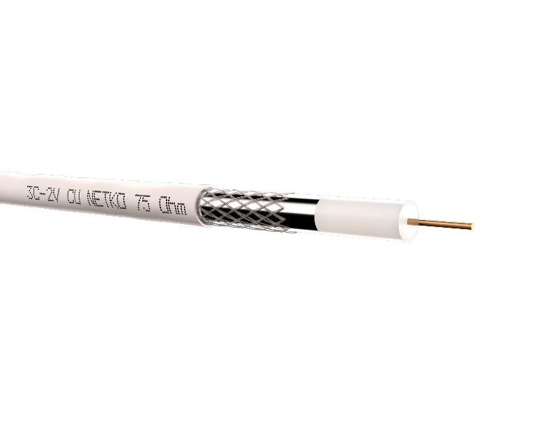Кабель коаксиальный 3C-2V Netko, 75 Ом (CU, оплетка 32 нити AL), белый (100м) РАСПРОДАЖА