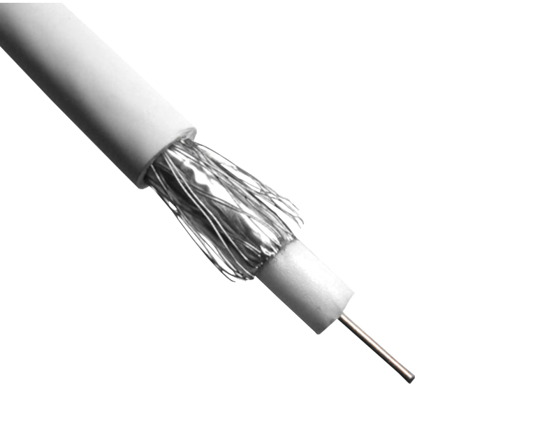 Кабель коаксиальный RG-59U Netko, 75 Ом (CCS, оплетка 32 нити AL), белый (100м)