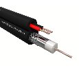 Кабель коаксиальный Netko RG-59U, 75 Ом (CCA, оплетка 32 нити AL) + кабель питания 2x0.75мм2 (CCA, многожильный), аналог КВОС, внешний, черный (100м)
