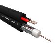 Кабель коаксиальный Netko RG-59U, 75 Ом (CCA, оплетка 32 нити AL) + кабель питания 2x0.75мм2 (CCA, многожильный), аналог КВОС, внешний, черный (100м)