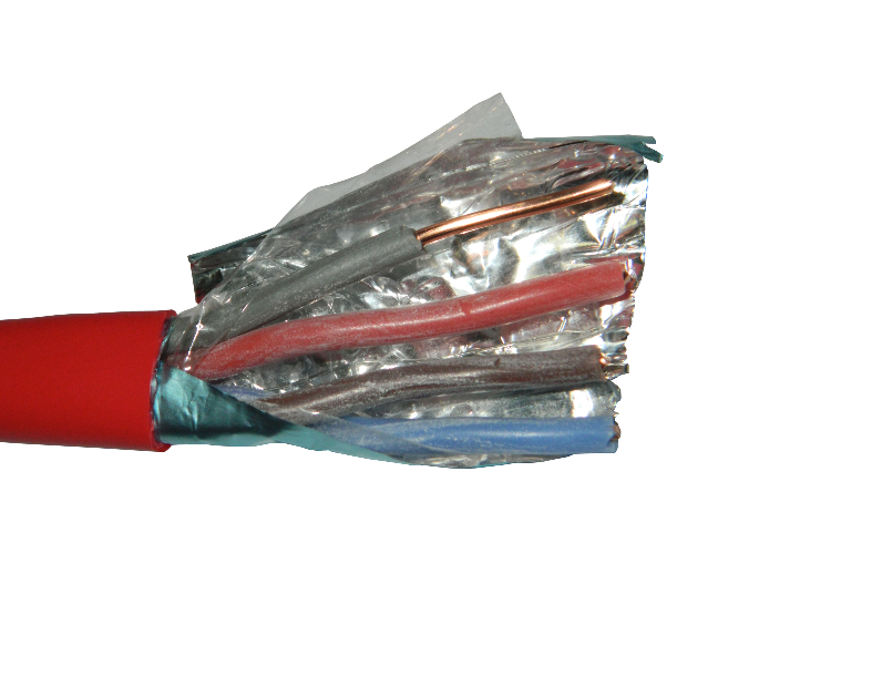 Кабель сигнальный NETKO, экранированный, КПСЭнг (А) - FRLS, 2*2*2.5мм2 (1.8мм) 200м, красный