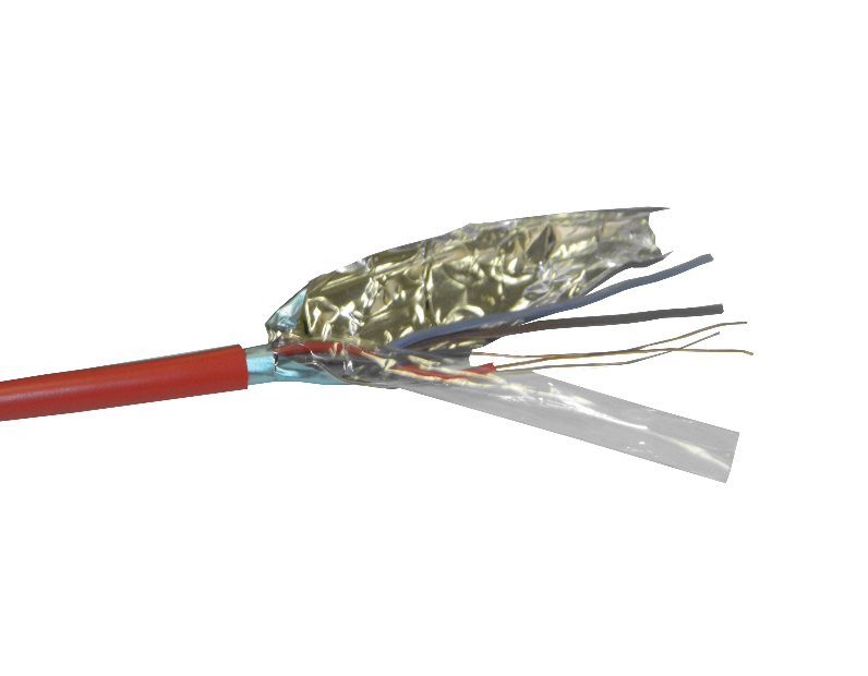 Кабель сигнальный NETKO, экранированный, КПСЭнг (А) - FRLS, 2*2*0.2мм2 (0.5мм) 200м, красный