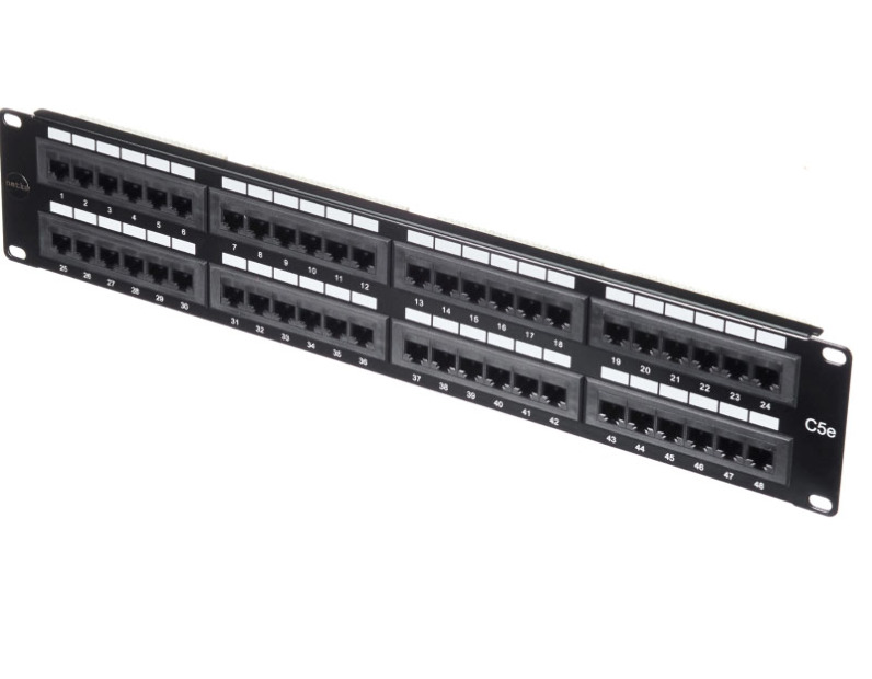 Патч-панель UTP, 19", 48 портов RJ45, cat.5е, 2U, Dual Type, Netko СКС, "J"