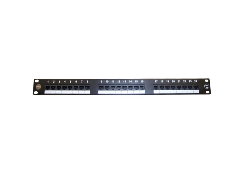 Патч-панель UTP, 19", 24 порта RJ45, cat.6а, 1U, Dual Type IDC, Netko СКС FA-652K-248-C6A