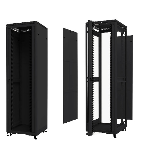 Шкаф напольный 32U серия TE (600х600х1610), передняя дверь стекло, черный, разобранный Netko (упакован в 2 коробки) TE 6632.901