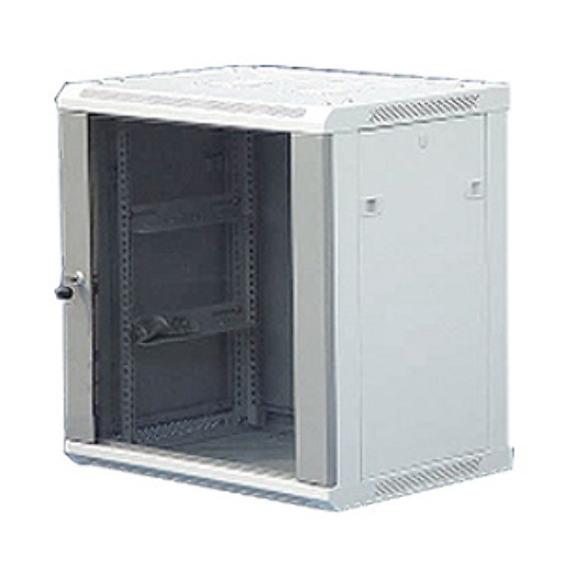 Шкаф настенный 6U серия WM (600х450х368), передняя дверь стекло, собранный, серый Netko WM 6406.900