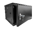 Шкаф настенный 6U серия WMA (Wall Maestro) (600х450х370), разборный, передняя металлическая дверь, черный Netko 
