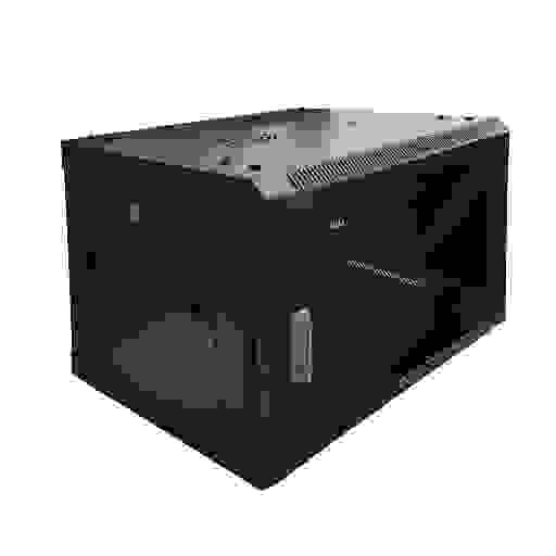 Шкаф настенный 6U серия WMA (Wall Maestro) (600х600х370), разборный, передняя стеклянная дверь, черный Netko  N.WMA.6606GWD.65154.BK