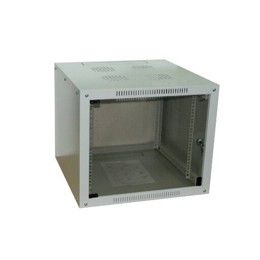 Шкаф настенный 12U серия NOP (600х600x640), передняя дверь стекло, разборный, серый Netko NOP 6612.900