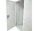 Антивандальный Шкаф 24U распашного типа, (Ш*Г*В 600*500*1169мм) 19", направляющие, передняя дверь металл, замок, серый Netko "M"