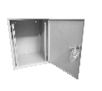 Антивандальный Шкаф 15U распашного типа, (Ш*Г*В 600*600*736мм) 19, направляющие, передняя дверь металл, замок, серый Netko "M"
