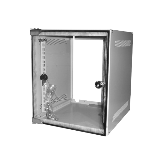 Шкаф настенный 10" 12U серия WS (280х310х595), передняя дверь стекло, без задней стенки, серый Netko WS 3312.900