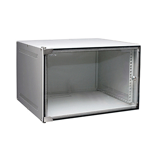 Шкаф настенный 4U серия WS (530х450х279), передняя дверь стекло, серый Netko WS 5404.900