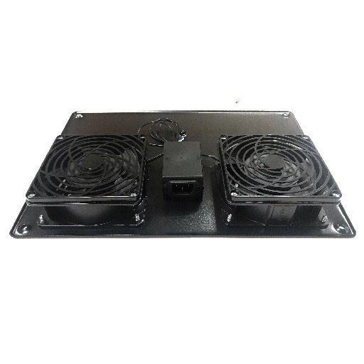 Блок вентиляторов 2 шт для TА, AG2 глубиной 600/800/900 с кабелем, черный Netko SA-FU.0021