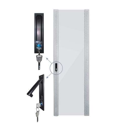 Дверь для шкафа серии Expert 27U Ширина 600, стеклянная, серая N.FRTD-V.27U.65177.GY