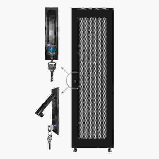 Дверь для шкафа серии Expert 42U Ширина 600, металлическая, с перфорацией, черная N.FRTD-P.42U.65180.BK
