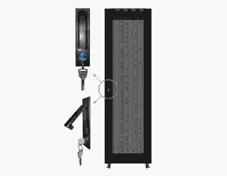 Дверь для шкафа серии Expert 42U Ширина 600, металлическая, с перфорацией, черная