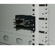 Кабельный органайзер кольцевой, металлический, левый, 1 металл. кольцо