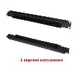 Кабельный органайзер 19", 1U, металлический, щетка, черный "S"