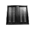 Полка для шкафа глубиной 600 (443х400), с крепежом, черная, 300 кг