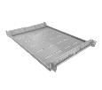 Полка для шкафа глубиной 800 (444х550) с ушками, серая, 60 кг