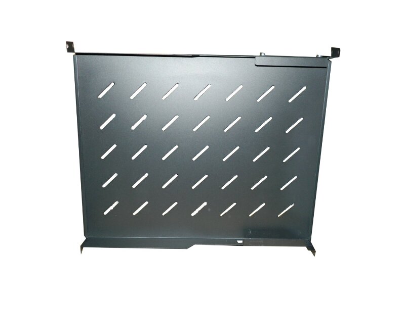 Полка для шкафа гл. 600 (440x350) черная 20 кг с фронтальными направляющими 