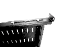 Полка для шкафа глубиной 1000 (443х800), с крепежом, черная, 200 кг