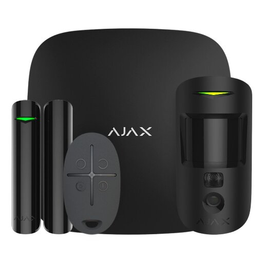 Комплект беспроводной сигнализации Ajax StarterKit Cam Plus Черный