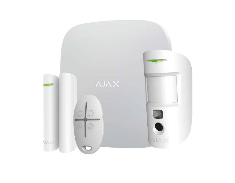 Комплект беспроводной сигнализации Ajax StarterKit Cam Plus Белый