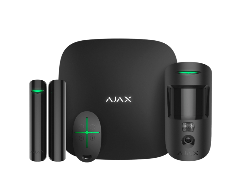 Комплект беспроводной сигнализации Ajax StarterKit Cam Черный