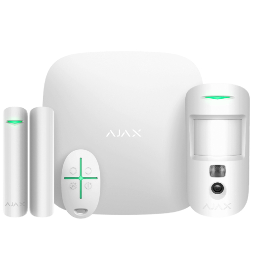 Комплект беспроводной сигнализации Ajax StarterKit Cam Белый