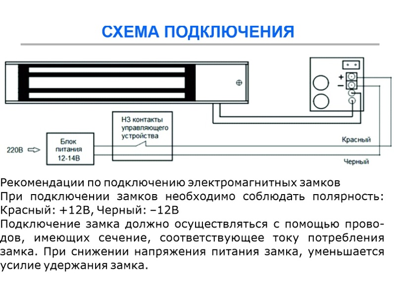 Замок электромагнитный ST-ML280-1