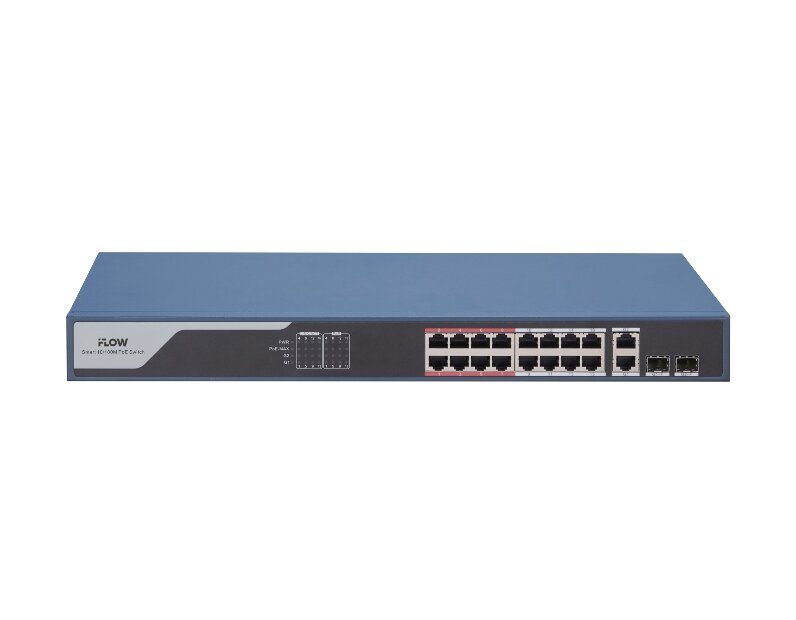 Коммутатор iFlow F-SW-EM418POE-VM + 16 портов PoE, 230 Вт, 9.2 Гбит/с