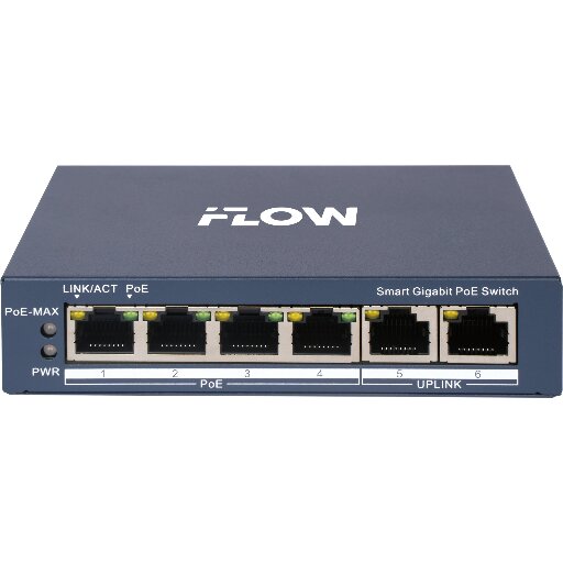 Настраиваемый 4-х портовый PoE-коммутатор F-SW-EM606POE-VM