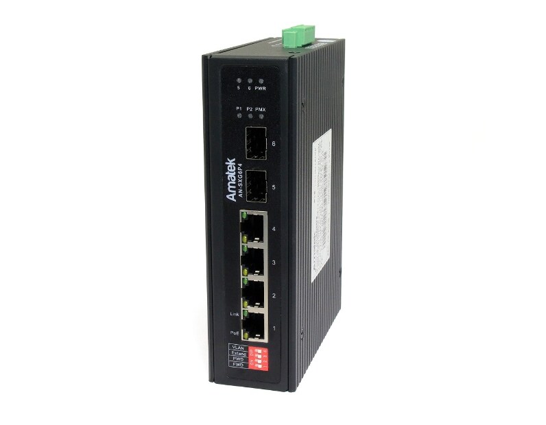 AN-SXG6P4 - промышленный 6-портовый гигабитный коммутатор с HiPoE до 180Вт