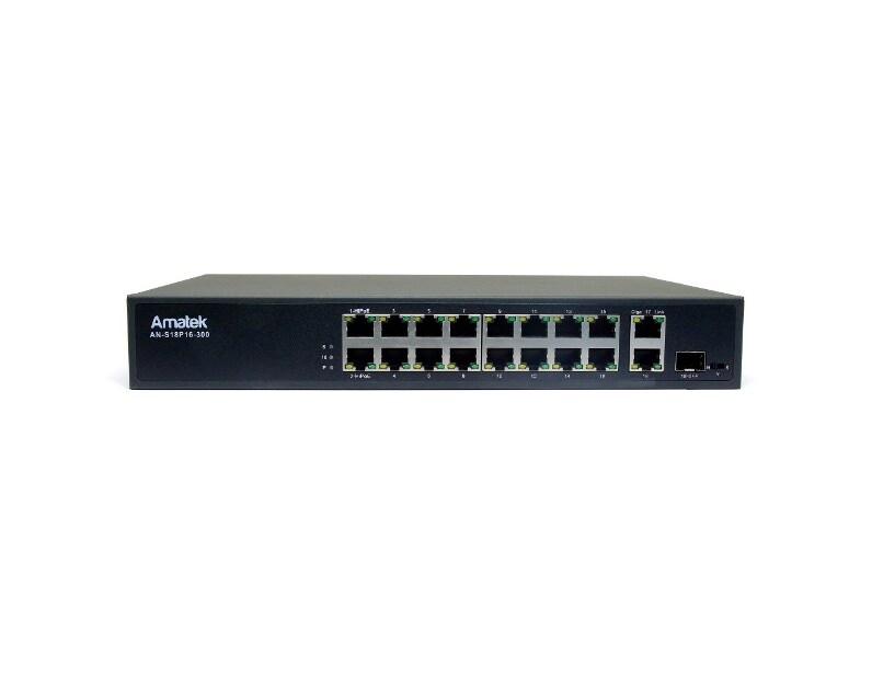 AN-S18P16-300 - 18-портовый 100/1000 Мбит/с коммутатор с PoE до 300Вт