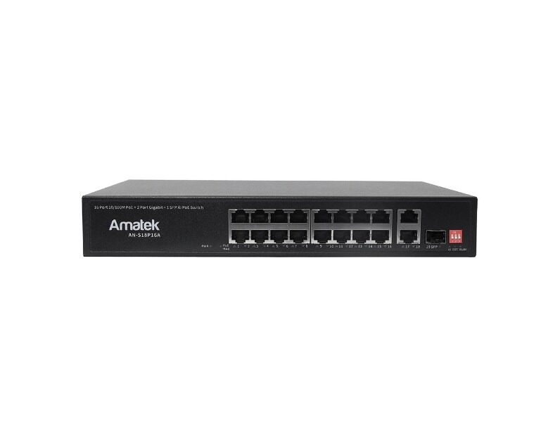 AN-S18P16A - 19-портовый 100/1000 Мбит/с коммутатор с PoE+ до 250Вт