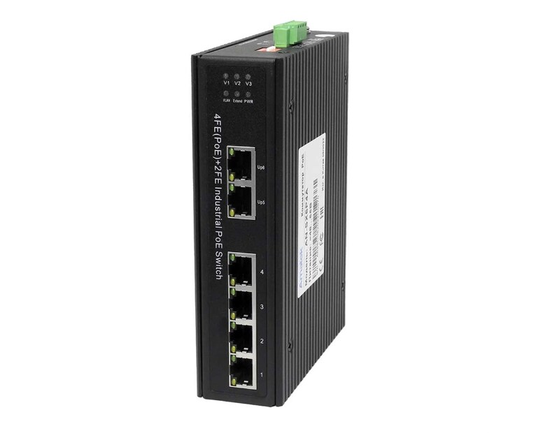 AN-SX6P4A - промышленный 6-портовый коммутатор с HiPoE до 180Вт