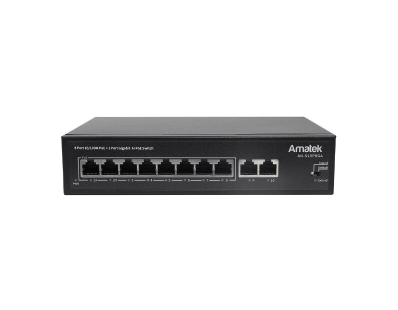 AN-S10P8GA - 10-портовый 100/1000 Мбит/с коммутатор с PoE+ до 120Вт
