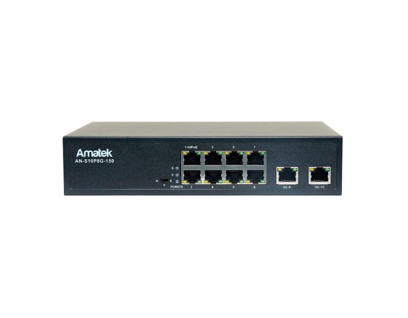 AN-S10P8G-150 - 10-портовый 100/1000 Мбит/с коммутатор с HiPoE до 150Вт