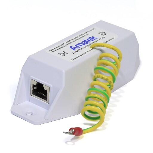 Устройство грозозащиты Amatek AN-PSP Ethernet 1000 Мбит/с PoE+