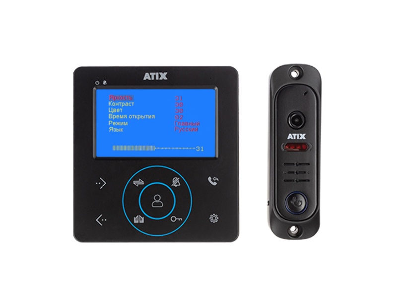 Комплект СVBS домофонии ATIX AT-I-K410C/T Black