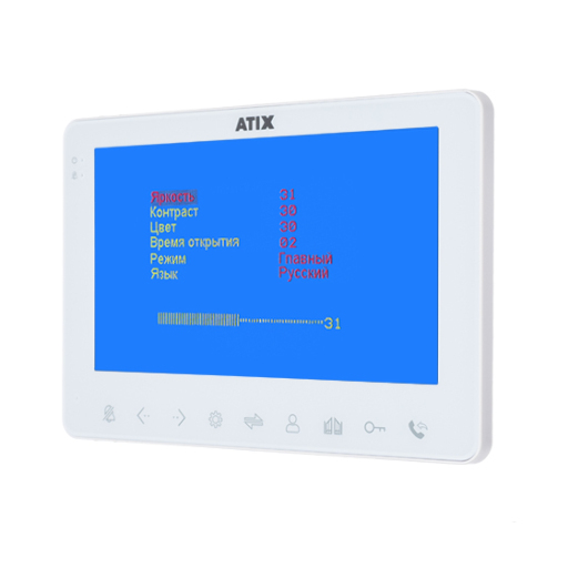 Аналоговый видеодомофон   ATIX AT-I-M710C/T White