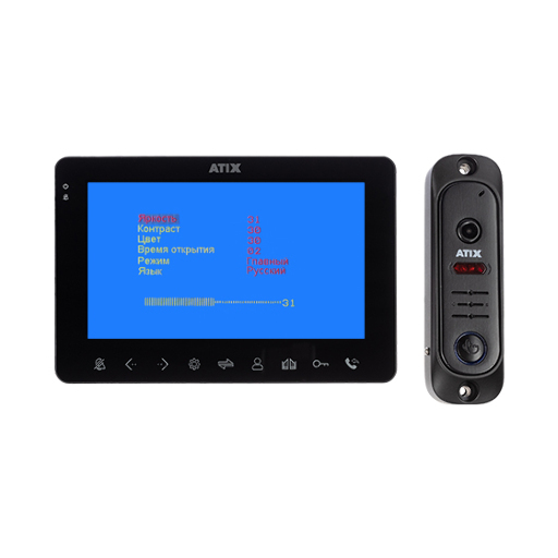 Комплект СVBS домофонии ATIX AT-I-K710C/T Black